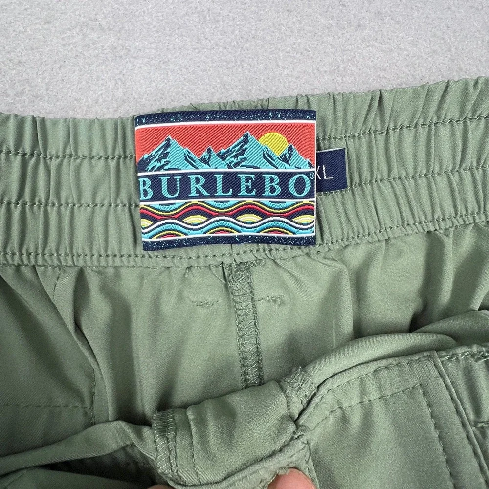 Burlebo Performance Shorts Mens XL Green Fishing Hiking Outdoor Everyday Sporty